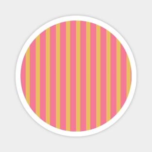 Abhay | Pink and Dark Yellow Stripes Pattern Magnet